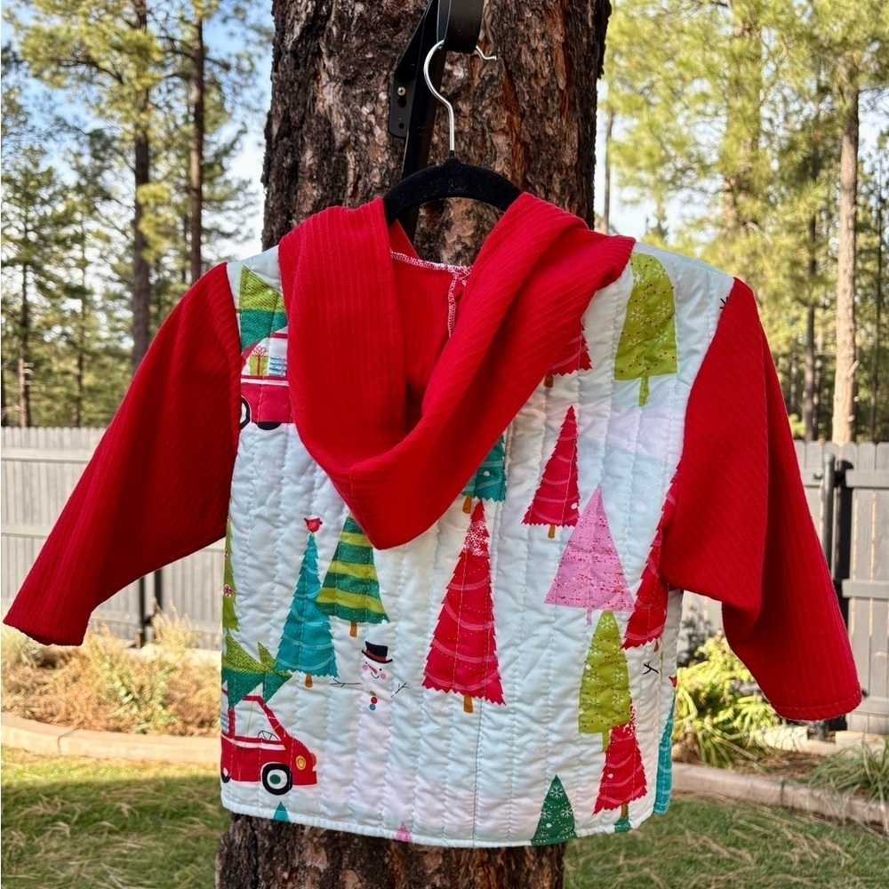 2T Upcycled winter quilted Hoodie - Picture 5 of 10